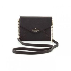KATE SPADE CEDAR STREET - MONDAY BLACK LEATHER CROSS BODY BAG